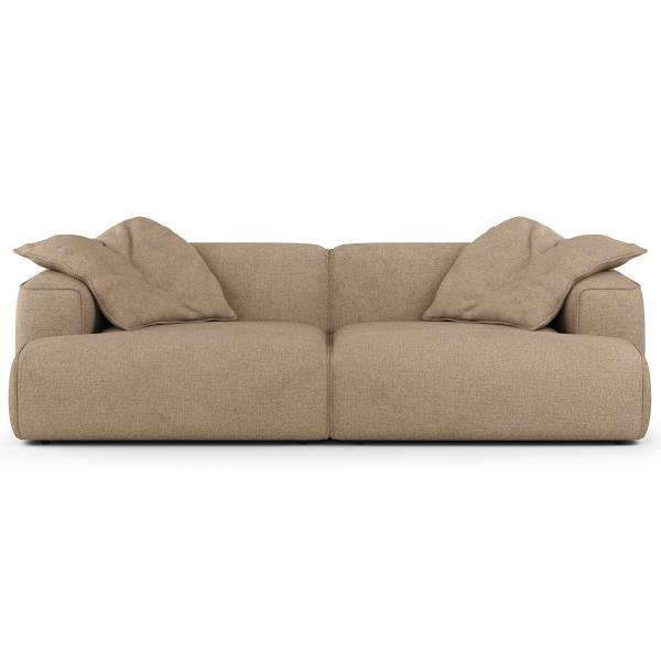 Big-Sofa HUDSON Bouclé Stoff Helay: Beige