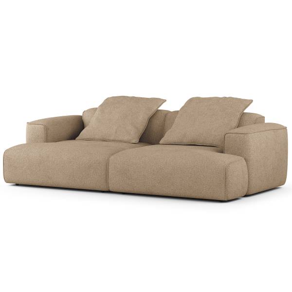 Big-Sofa HUDSON Bouclé Stoff Helay: Beige