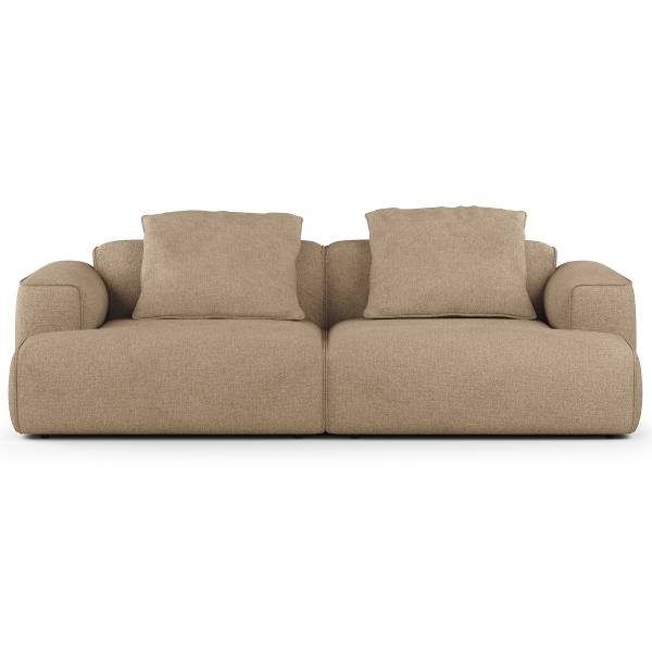 Big-Sofa HUDSON Bouclé Stoff Helay: Beige