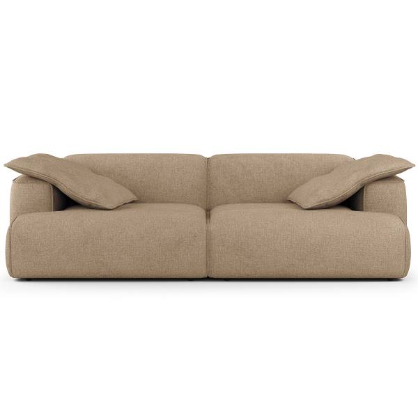 Big-Sofa HUDSON Bouclé Stoff Helay: Beige