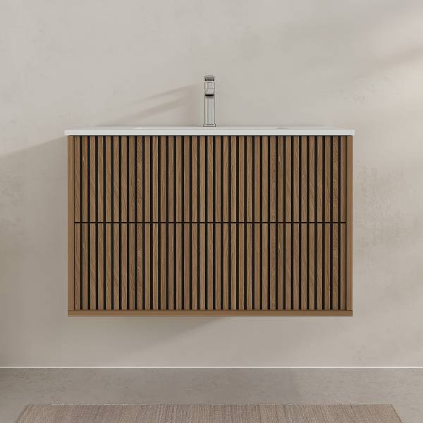 Waschtisch NORDIVA Typ A Braun - Holzwerkstoff - 80 x 50 x 45 cm
