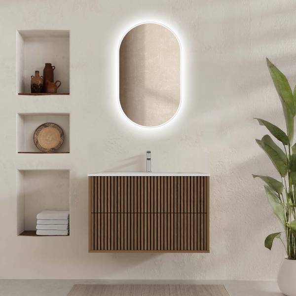 Waschtisch NORDIVA Typ A Braun - Holzwerkstoff - 80 x 50 x 45 cm