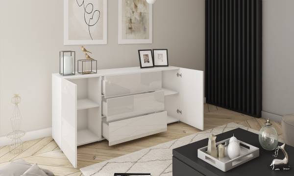 Madia Baiola Bianco lucido / Bianco opaco
