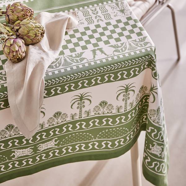 Tovaglia MONTEVERDE Cotone - Verde - 250 x 160 cm