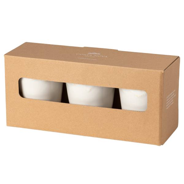 Cappuccinobecher Grespresso Box 3er Set Steinzeug - Mehrfarbig - Weiß