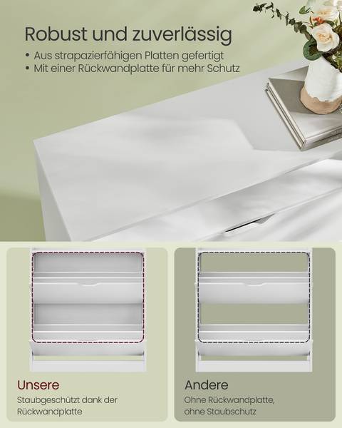 Schoenenkast met kiepdeur Tiassa type B wit