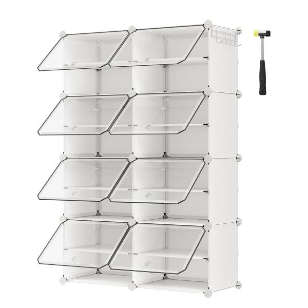 Steckregal Kerpur Weiß - 8er Set