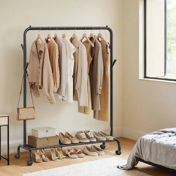 Garderobe Mohibi Metall - Schwarz
