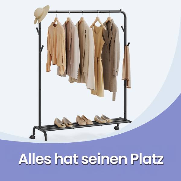 Garderobe Mohibi Metall - Schwarz