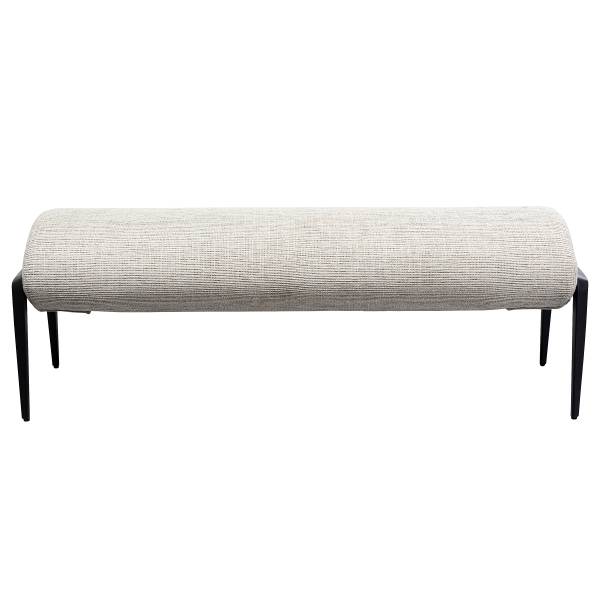 Polsterbank Polly Grau - Strukturstoff - Stahl - 130 x 49 x 43 cm