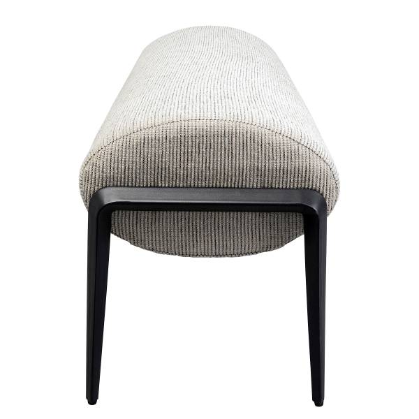 Polsterbank Polly Grau - Strukturstoff - Stahl - 130 x 49 x 43 cm