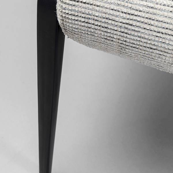 Polsterbank Polly Grau - Strukturstoff - Stahl - 130 x 49 x 43 cm