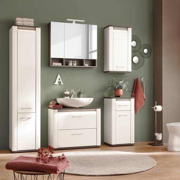 Meuble bas Georgina Blanc brillant