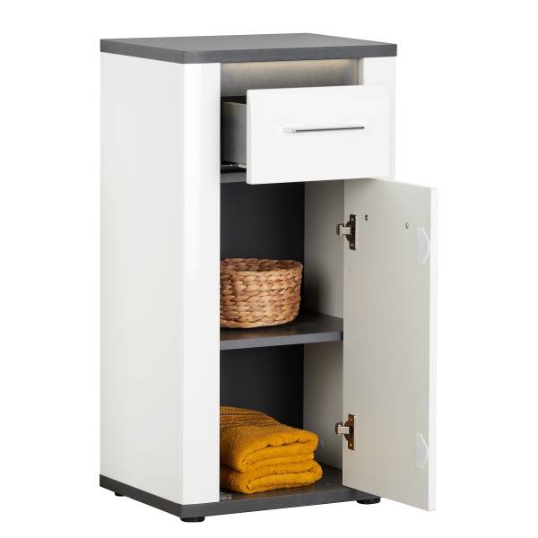 Meuble bas Georgina Blanc brillant