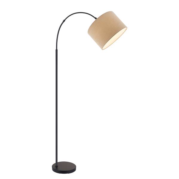 Lampada da terra Coning Ferro pressofuso / velluto - Marrone chiaro - 1 punto luce
