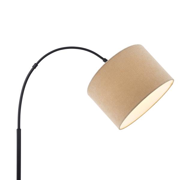 Lampada da terra Coning Ferro pressofuso / velluto - Marrone chiaro - 1 punto luce