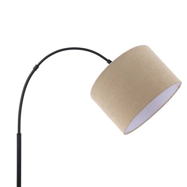 Lampada da terra Coning Ferro pressofuso / velluto - Marrone chiaro - 1 punto luce