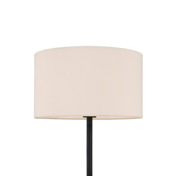 Stehleuchte Berby Gusseisen / Samt - Beige - 2-flammig