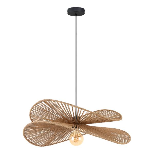 Pendelleuchte Fulger Gusseisen / Papier - Natur - 1-flammig