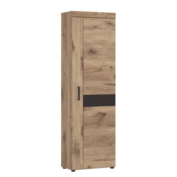Garderobenschrank Barkoy Eiche Viking Dekor / Anthrazit - Türanschlag rechts