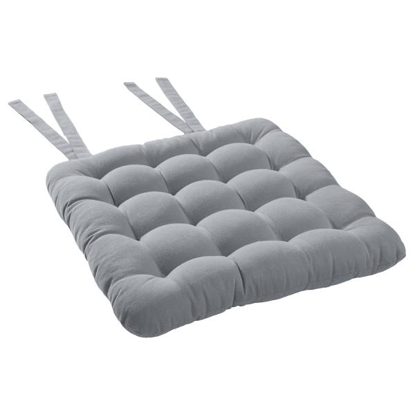 Stoelkussen SOLID katoen/polyester - grijs