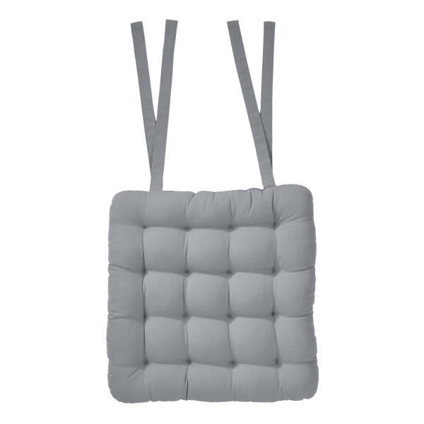 Stoelkussen SOLID katoen/polyester - grijs