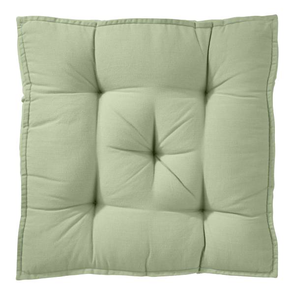 Zitkussen SOLID katoen/polyester - salie