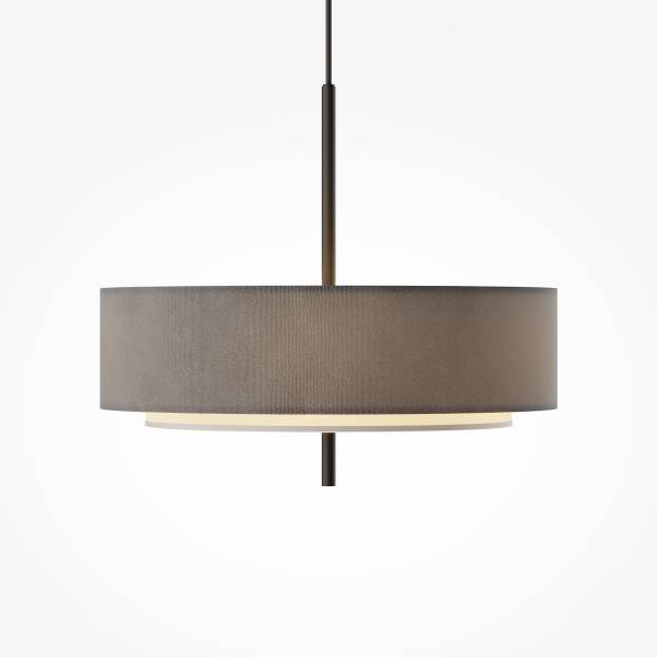 Hanglamp Bergamo linnen/metaalmix - 5-lichts - taupe