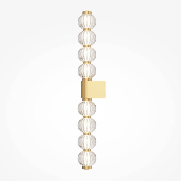 LED-Wandleuchte Amulet Typ B Klarglas / Mischmetall - 1-flammig