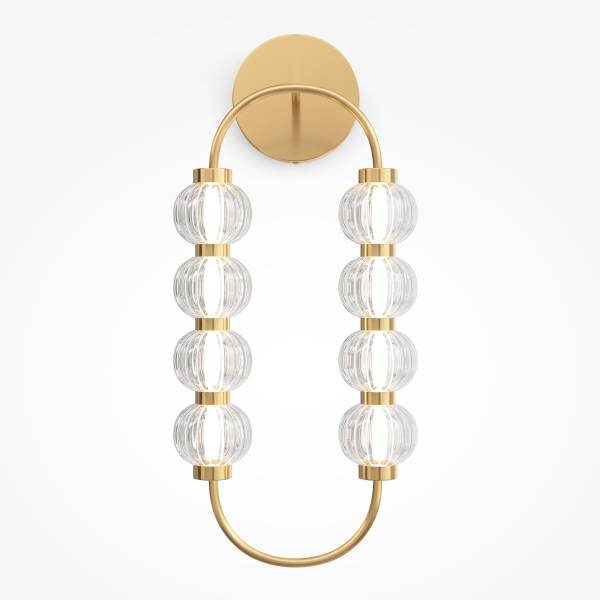 Applique murale LED Amulet - Type A Verre transparent /  Métal mixte - 1 ampoule