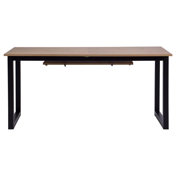Ausziebarer Esstisch Grokoy Braun - Eisen - 160 x 76 x 90 cm