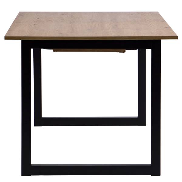 Ausziebarer Esstisch Grokoy Braun - Eisen - 160 x 76 x 90 cm