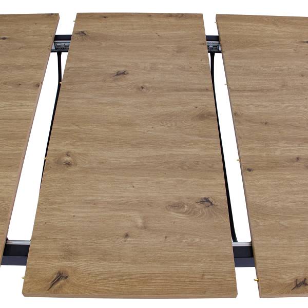 Ausziebarer Esstisch Grokoy Braun - Eisen - 160 x 76 x 90 cm