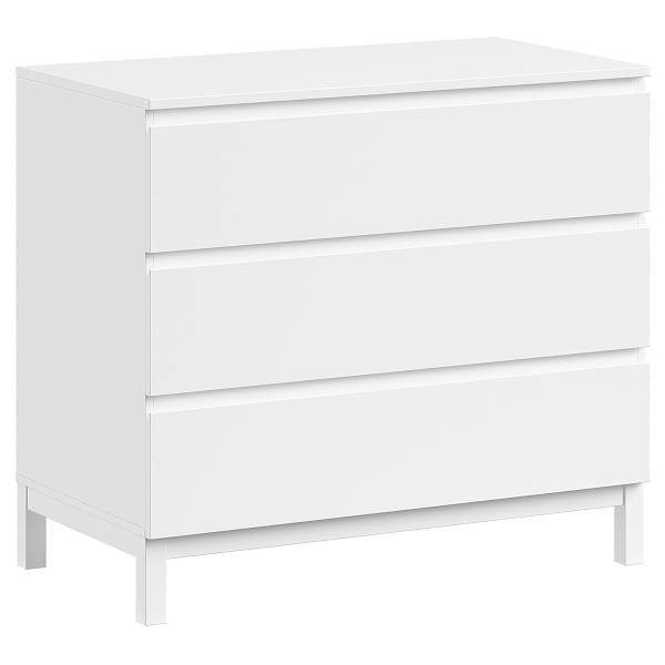 Kinderzimmerset Eva 4-teilig mit Kommode Weiß - Breite: 99 cm