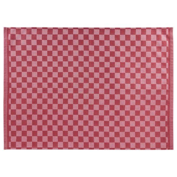 Set di 3 canovacci CHECKER STYLE Cotone - Rosso