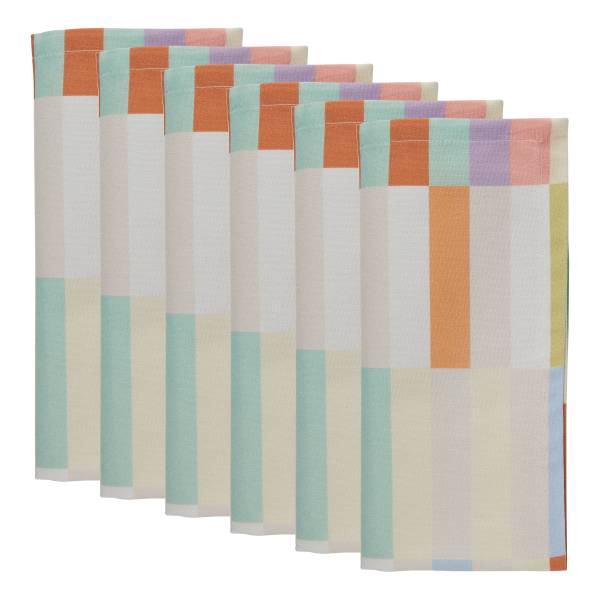 Serviette SUPERNATURAL 6er-Set Baumwolle - Bunt