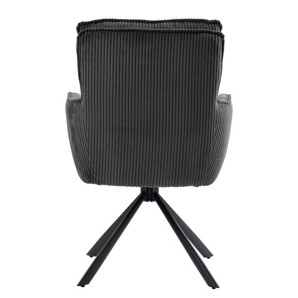 Chaise à accoudoirs pivotante SALVIN x2 Gris foncé