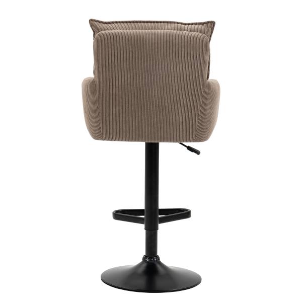 Drehbarer Barstuhl DIDRIP 2er-Set Höhenverstellbar - Braun - Teller