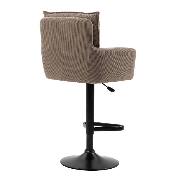 Drehbarer Barstuhl DIDRIP 2er-Set Höhenverstellbar - Braun - Teller