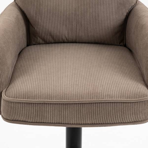 Drehbarer Barstuhl DIDRIP 2er-Set Höhenverstellbar - Braun - Teller