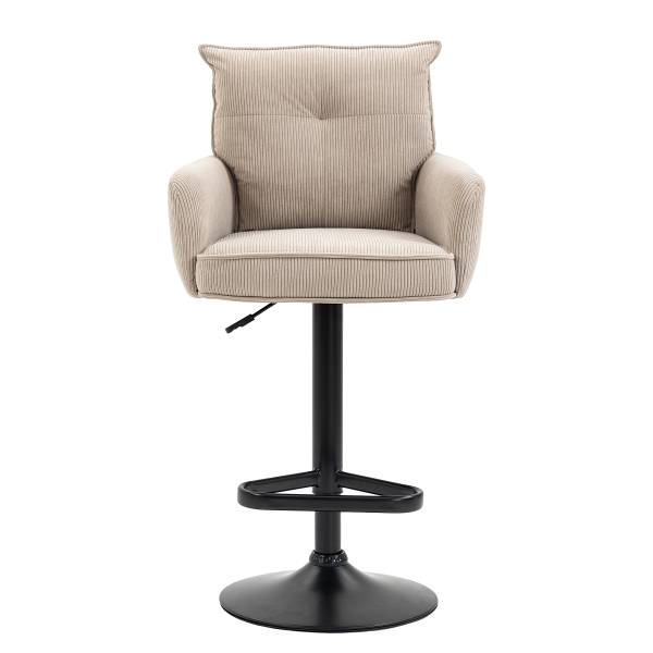 Drehbarer Barstuhl DIDRIP 2er-Set Höhenverstellbar - Cappuccino - Teller