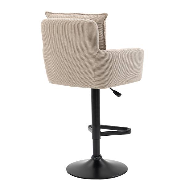 Drehbarer Barstuhl DIDRIP 2er-Set Höhenverstellbar - Cappuccino - Teller