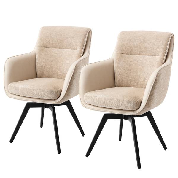 Set di 2 sedie girevoli MARPLE Beige