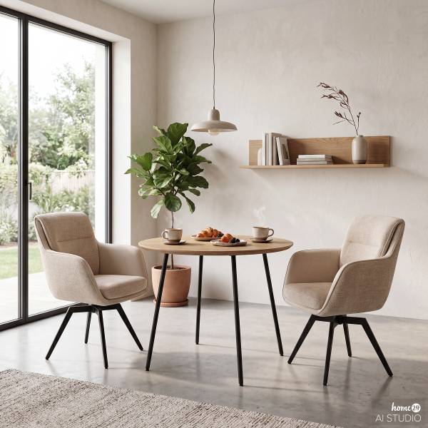 Set di 2 sedie girevoli MARPLE Beige
