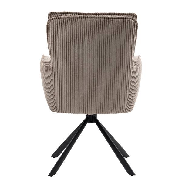 Drehbarer Armlehnenstuhl SALVIN 2er-Set Cappuccino