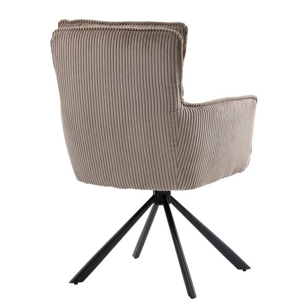 Drehbarer Armlehnenstuhl SALVIN 2er-Set Cappuccino