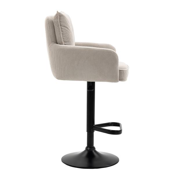 Drehbarer Barstuhl DIDRIP 2er-Set Höhenverstellbar - Beige - Teller