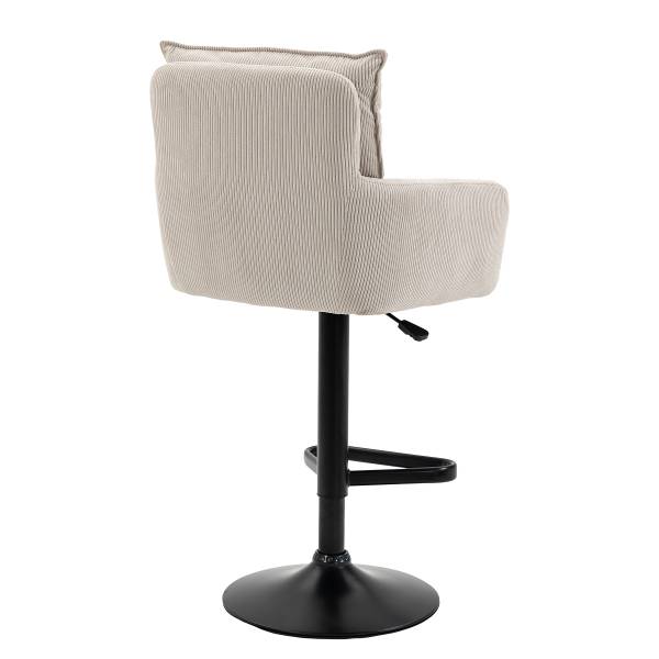 Drehbarer Barstuhl DIDRIP 2er-Set Höhenverstellbar - Beige - Teller