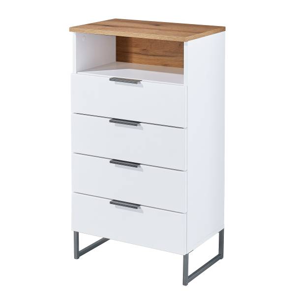 Unterschrank Emporia 4 Schubladen Matt Weiß