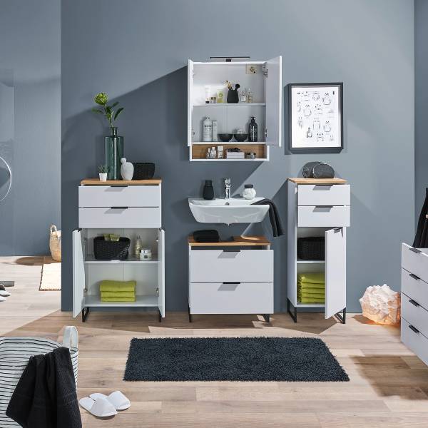 Unterschrank Emporia 4 Schubladen Matt Weiß